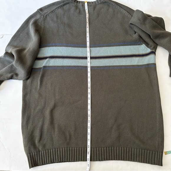 Eddie Bauer Men’s Crewneck Long Sleeve Cotton Knit Sweater Olive Green Tall XL - Picture 11 of 11